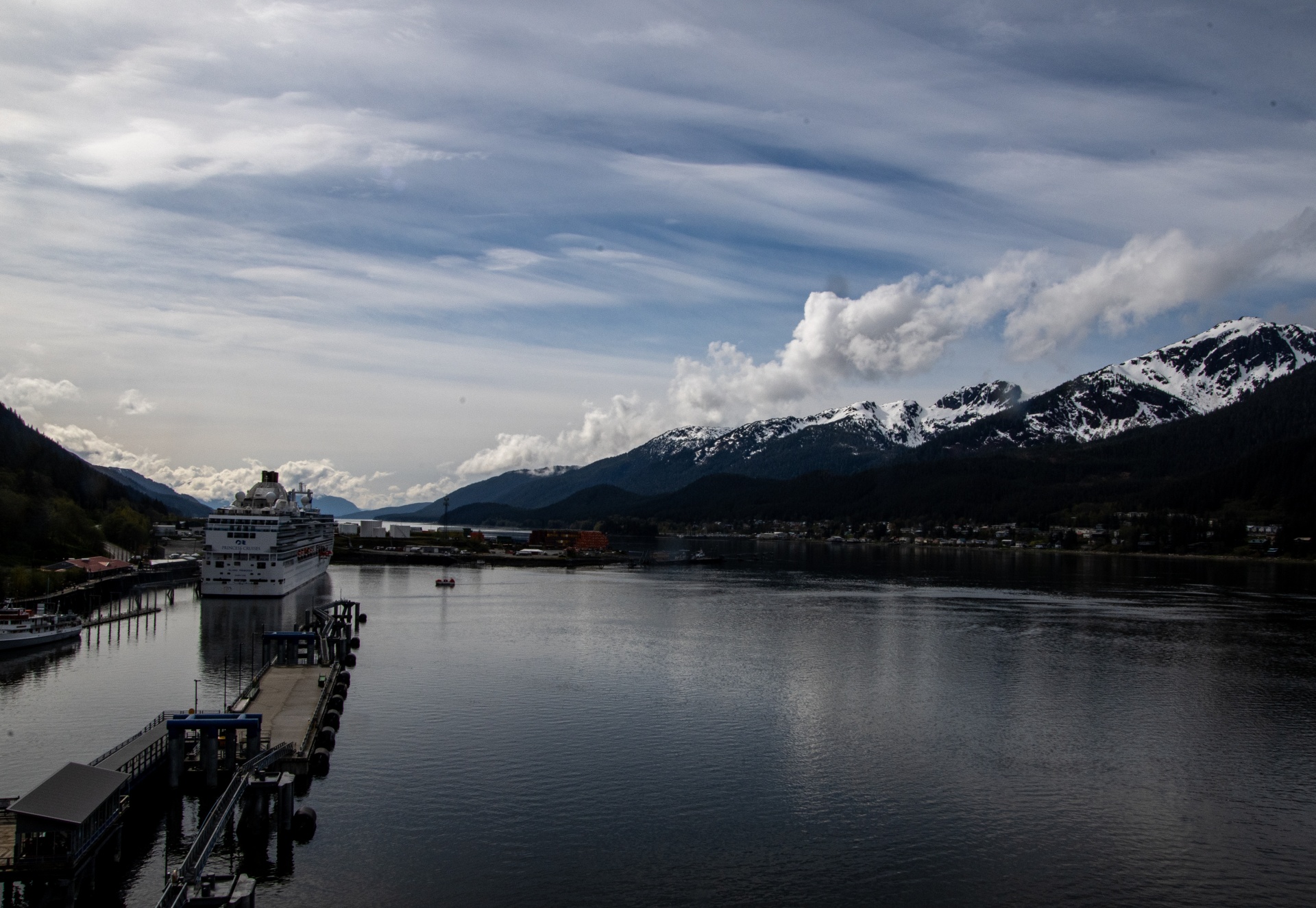 cruise ship docked in juneau alaska